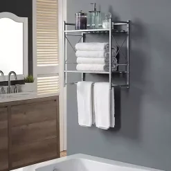 Silver 2-Tier Utility Shelf