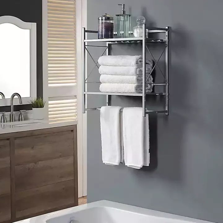 Silver 2-Tier Utility Shelf