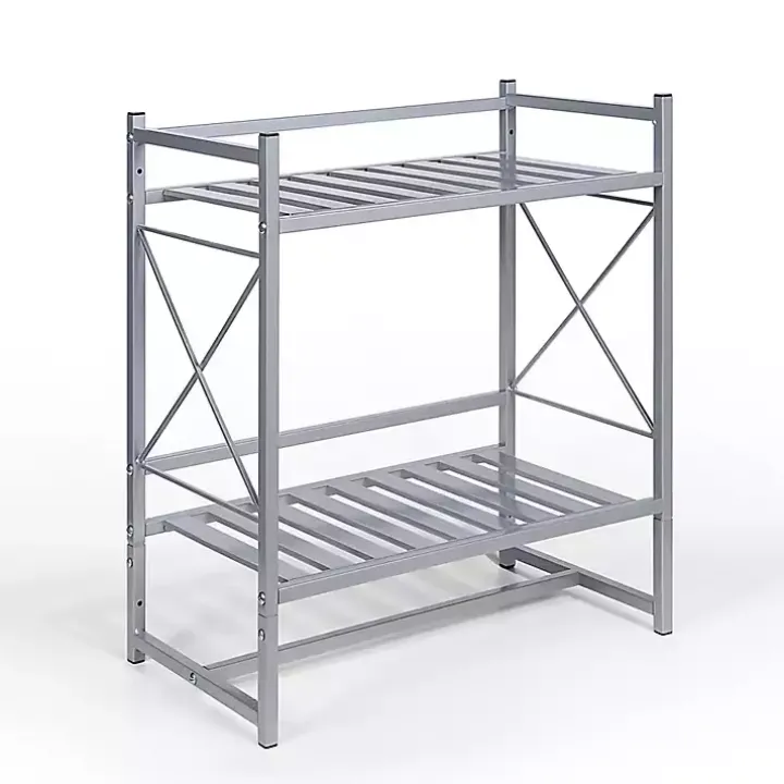 Silver 2-Tier Utility Shelf