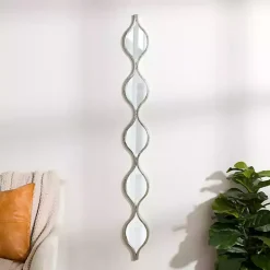 Single Silver Raindrop Panel Mirror, 6.25x58.75