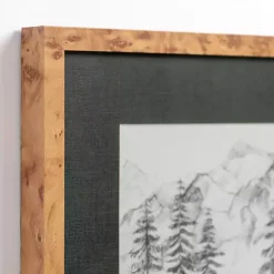 Sketched Snowscape Framed Art Print