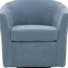 Sky Blue Chloe Swivel Accent Chair