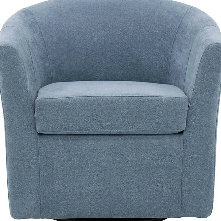 Sky Blue Chloe Swivel Accent Chair