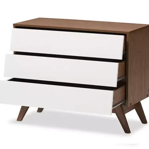 Slant Midcentury Two-Tone Chest