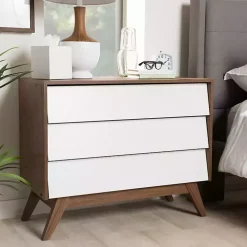 Slant Midcentury Two-Tone Chest