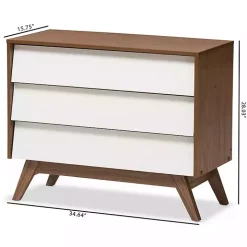 Slant Midcentury Two-Tone Chest