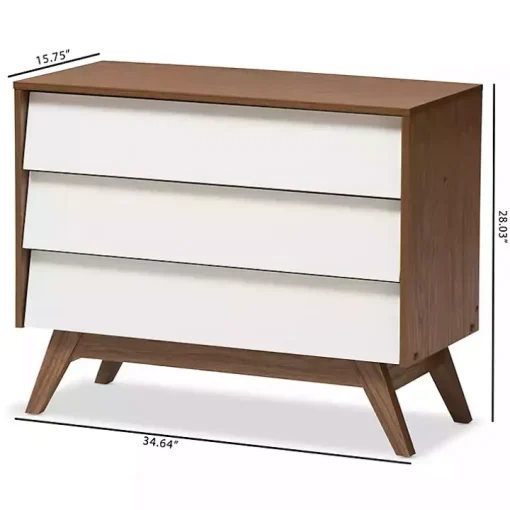 Slant Midcentury Two-Tone Chest