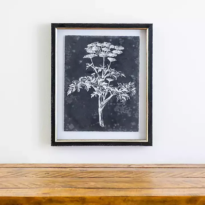 Slate Floral II Framed Art Print