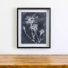 Slate Floral III Framed Art Print