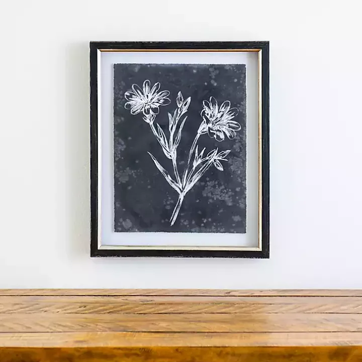 Slate Floral IV Framed Art Print