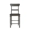 Slate Gray Ladder Back Counter Stools, Set of 2