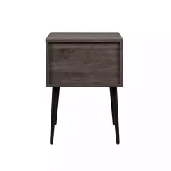 Slate Gray Open Storage Accent Table