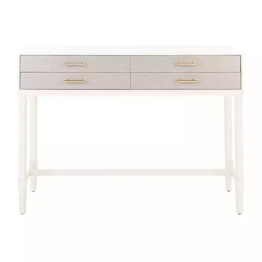 Sloane White Four-Drawer Console Table