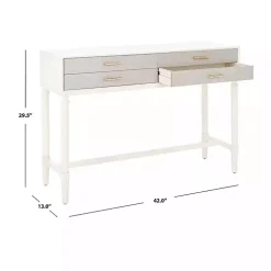 Sloane White Four-Drawer Console Table