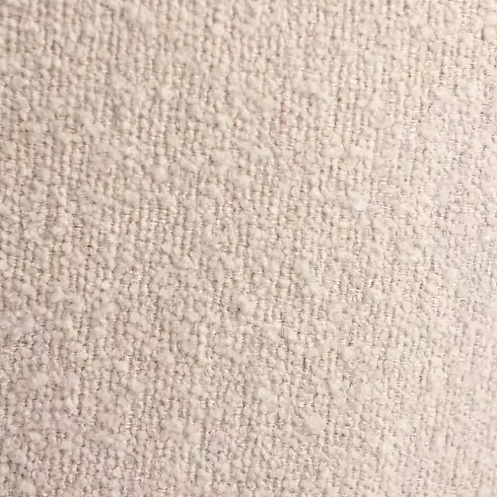 Small Round Sand Boucle Swivel Accent Chair