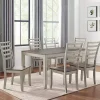 Smoked Alabaster and Honey Wood 7-pc. Dining Set
