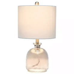 Smokey Gray Hammered Glass Gray Shade Table Lamp
