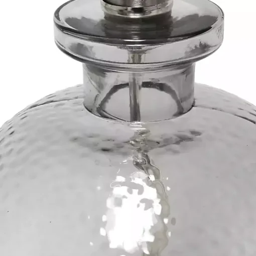 Smokey Gray Hammered Glass Gray Shade Table Lamp