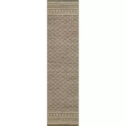 Smoky Ornamental Patterned Floor Runner, 2x8
