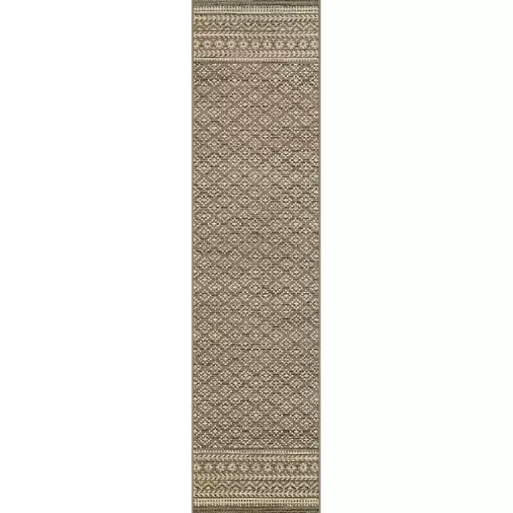 Smoky Ornamental Patterned Floor Runner, 2x8
