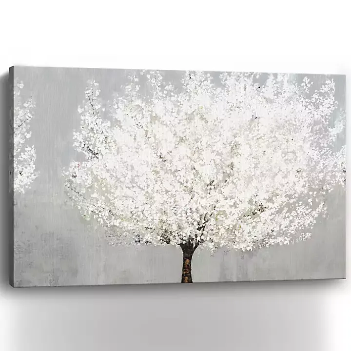 Snow Kissed Blossoms Giclee Canvas Art Print