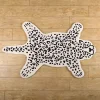 Snow Leopard Shaped Scatter Rug