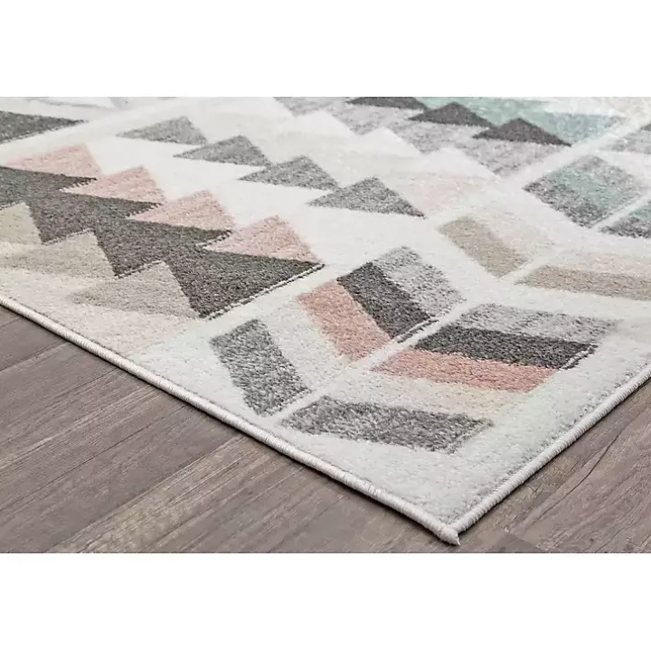 Soft Hues Geometric Area Rug, 8x10