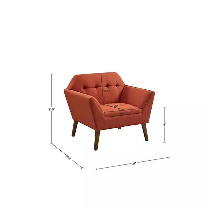 Spice Button Tufted Accent Chair