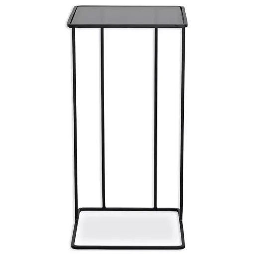 Square Black Camus Accent Table