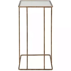 Square Gold Camus Accent Table