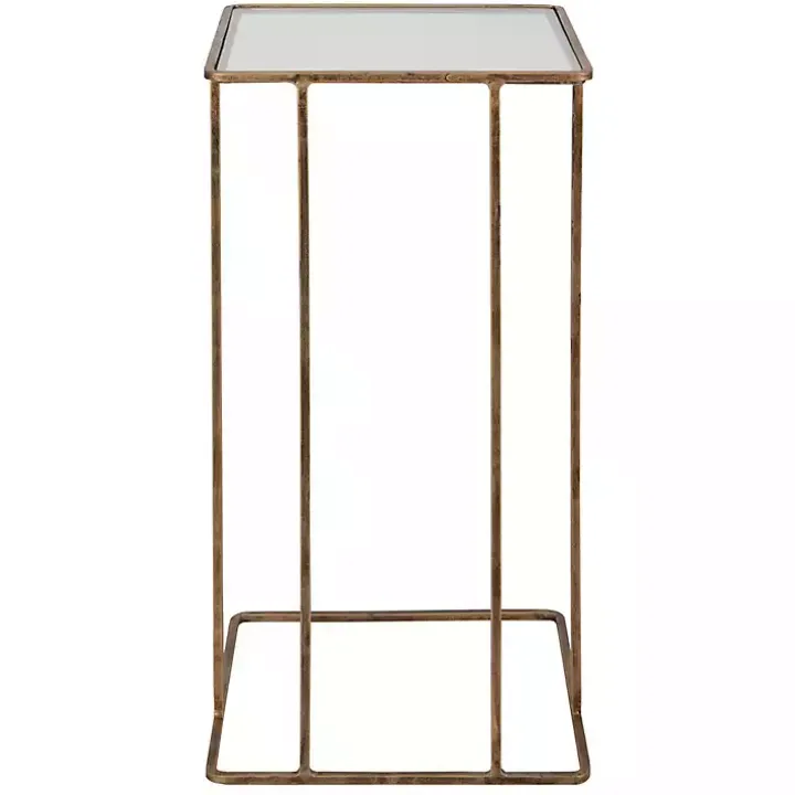 Square Gold Camus Accent Table
