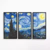 Starry Night Framed Canvas Art Prints, Set of 3