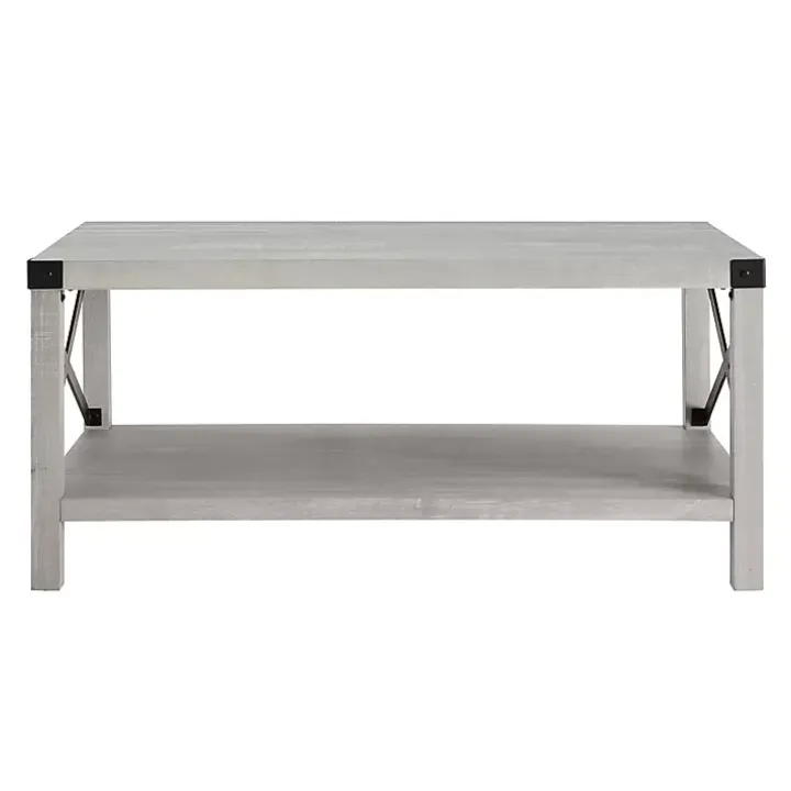 Stone Gray Modern Farmhouse Coffee Table