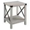 Stone Gray Rustic Wood Accent Table