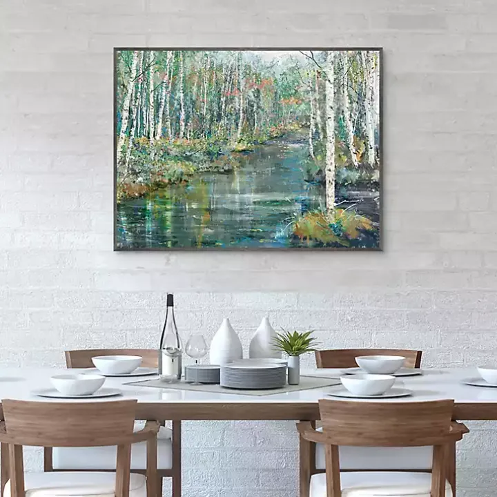Streaming Framed Canvas Art Print