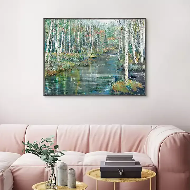 Streaming Framed Canvas Art Print
