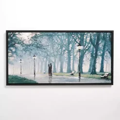 Stroll in Love Framed Canvas Art Print