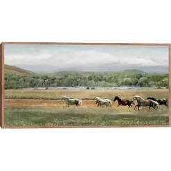 Summer Herd Framed Canvas Art Print