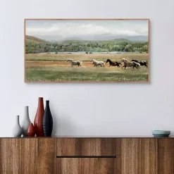 Summer Herd Framed Canvas Art Print