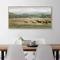 Summer Herd Framed Canvas Art Print