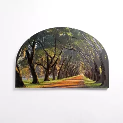 Sunset Greenway Arched Canvas Art Print
