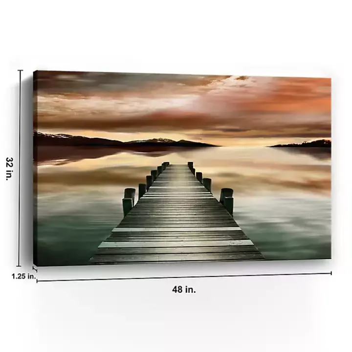 Sunset Jetty Giclee Canvas Art Print