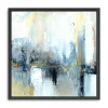 Sweeping the City Framed Canvas Art Print