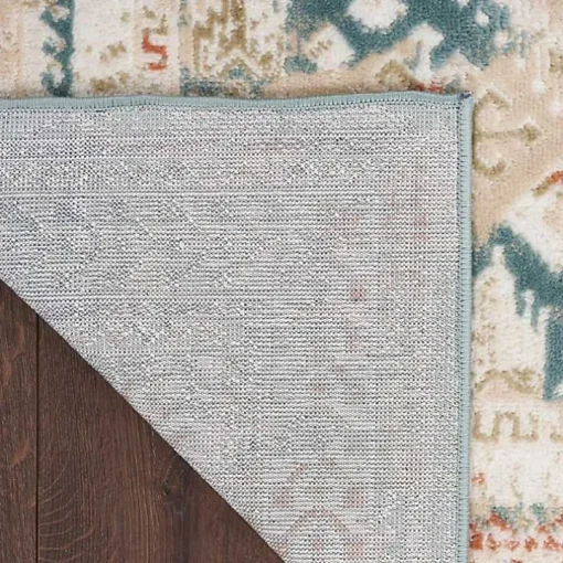Talula Teal Bohemian Vintage Area Rug, 5x7