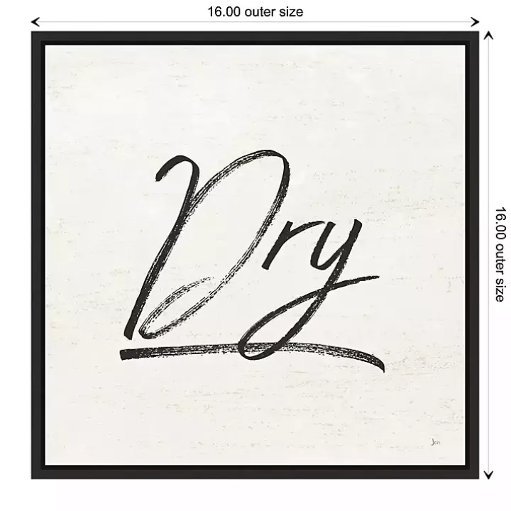 Tan and Black Dry Laundry Framed Wall Plaque