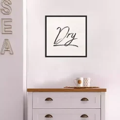 Tan and Black Dry Laundry Framed Wall Plaque