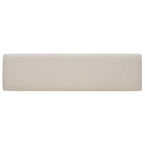 Tan Basketweave Upholstered Wood Bench