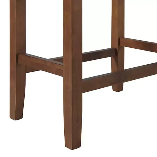 Tan Faux Leather Madison Walnut Counter Stool