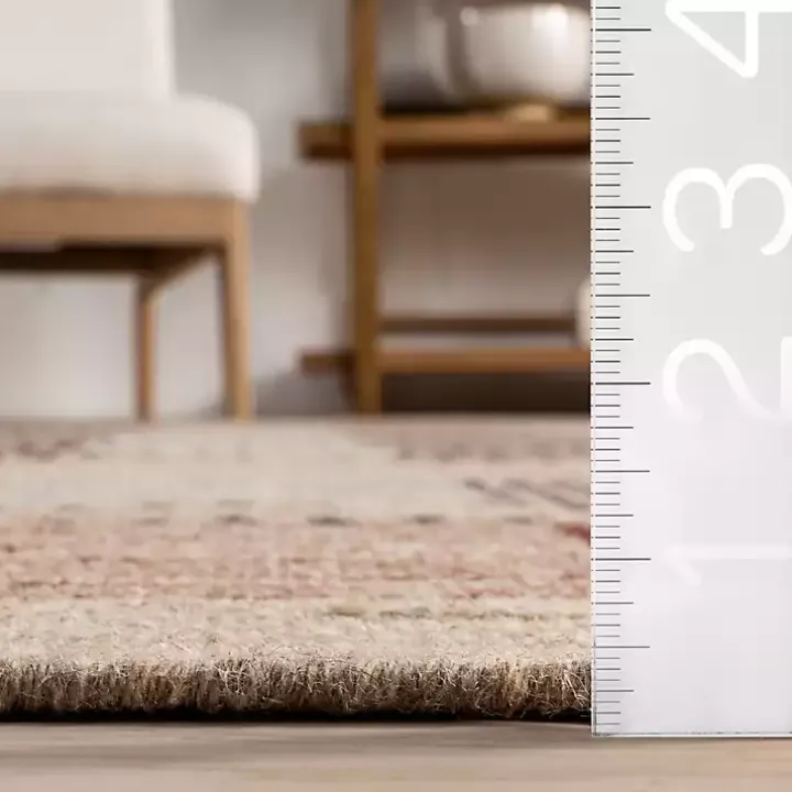 Tan Plaid Emily Henderson x RugsUSA Area Rug, 4x6