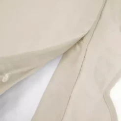 Tan Scallop Edge 3-pc. Full/Queen Duvet Cover Set